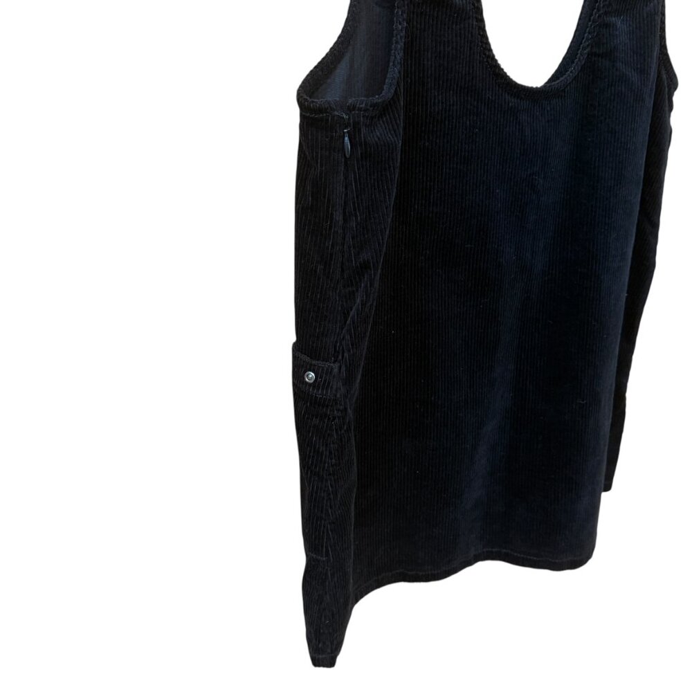 Free People Devoted to You Black Corded Corduroy Mini Dress Women's size 2 - Picture 6 of 8